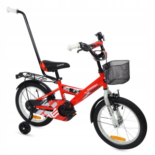 Vikas červeno-šedý 16" viacfarebný bicykel